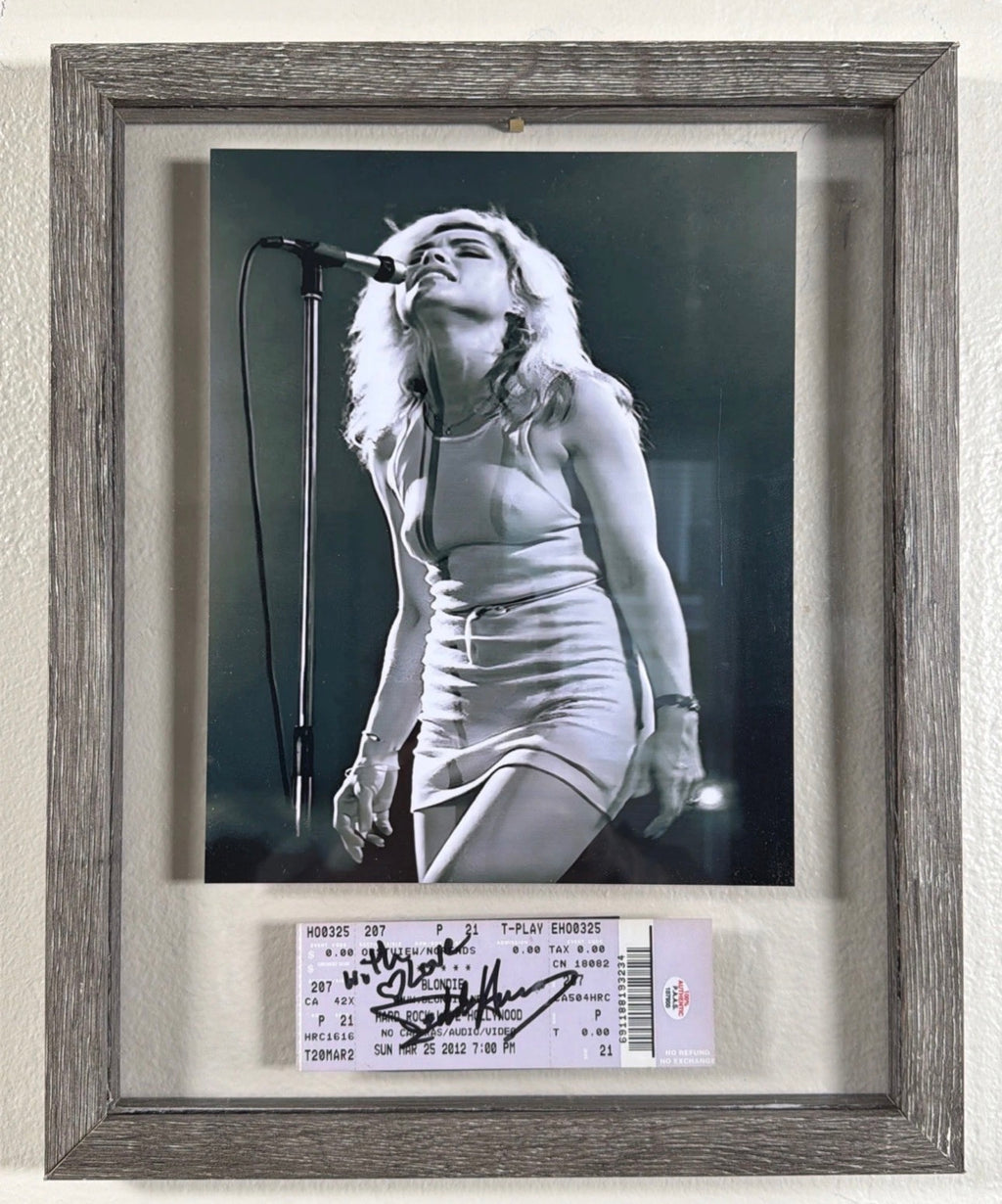 Debbie Harry Blondie Signed Concert Ticket Framed Display PAAS COA SOLD