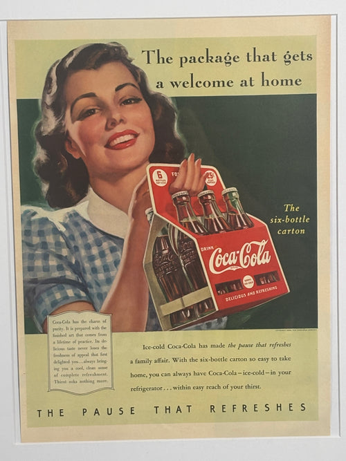 Big Kids Original Vintage Coca-Cola Advertising Framed Wall Art 16x20 Americana Decor